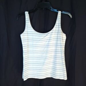 3/$25 GAP Striped Blue and Neutral Tank Top